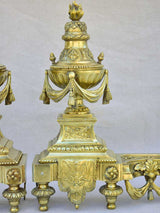 Pair of 19th century bronze fireplace decorations
