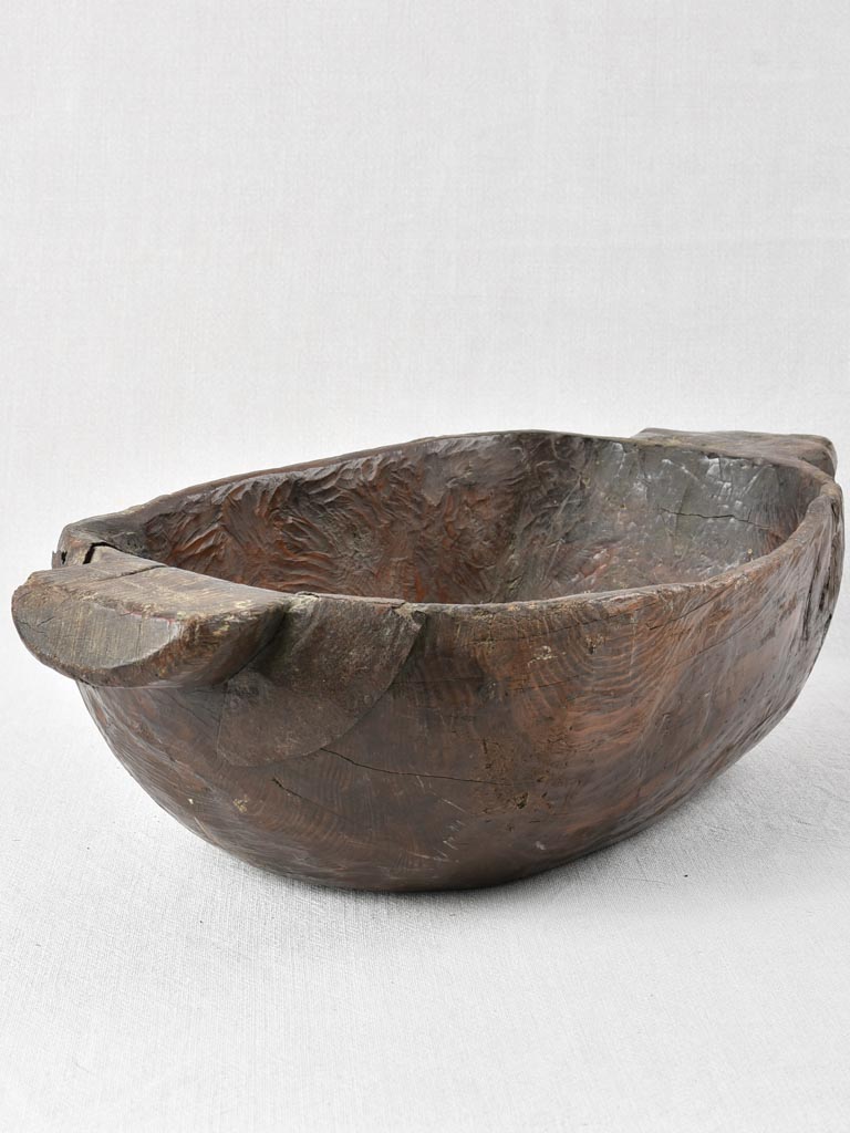 19th century primitive wooden bowl / cheese strainer