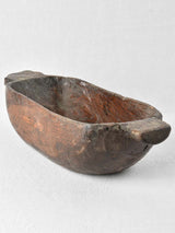 19th century primitive wooden bowl / cheese strainer