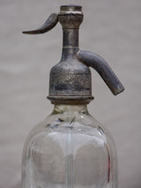 Half-size Seltzer bottle with clear glass