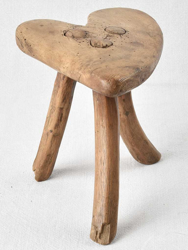 Miniature heart shaped stool 8¾" high