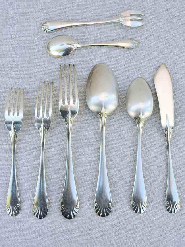 1920's Christofle silver plate cutlery set