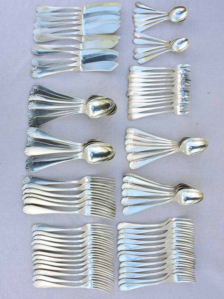 1920's Christofle silver plate cutlery set