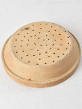 Antique French cheese strainer 'faisselle' 13"