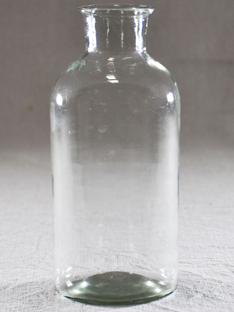 Vintage French translucent apothecary glass jar