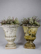 Pair of concrete garden planters - Medici form 16½"