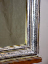 Antique French Louis Philippe mirror with silver frame 25½" x 32¾"