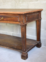 Antique French drapery table with beautiful carved details