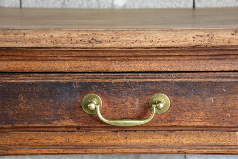 Antique French drapery table with beautiful carved details