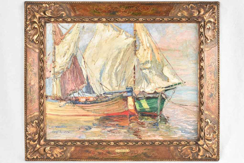 Aesthetic 1940s Sailing Boats Canvas Art