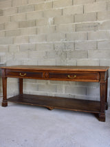 Antique French drapery table with beautiful carved details