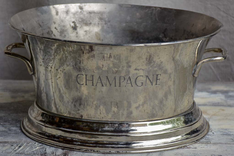 Antique French champagne bucket - oval