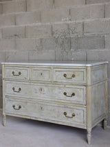 Marble top Louis XVI commode - three drawers