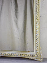 Antique French mirror with cornice and beige patina 26½" x 40½"