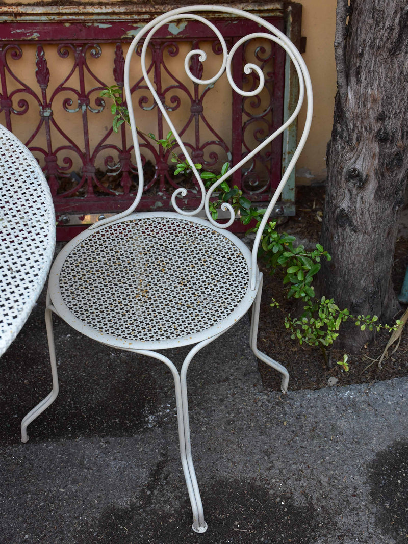 Vintage French garden table with four chairs