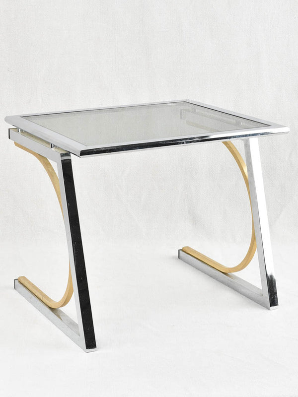 Gray 1980's modern styled U-shaped table