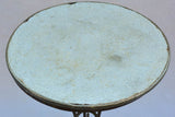Pretty antique French table - wrought iron with enamel top