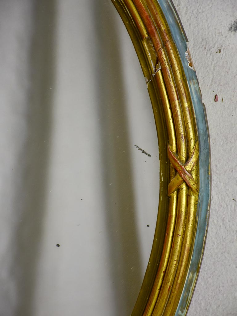 Oval Louis XVI mirror with bow 23¾ x 30 – Chez Pluie