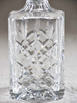 Mid century French crystal Whisky decanter with crisscross motifs
