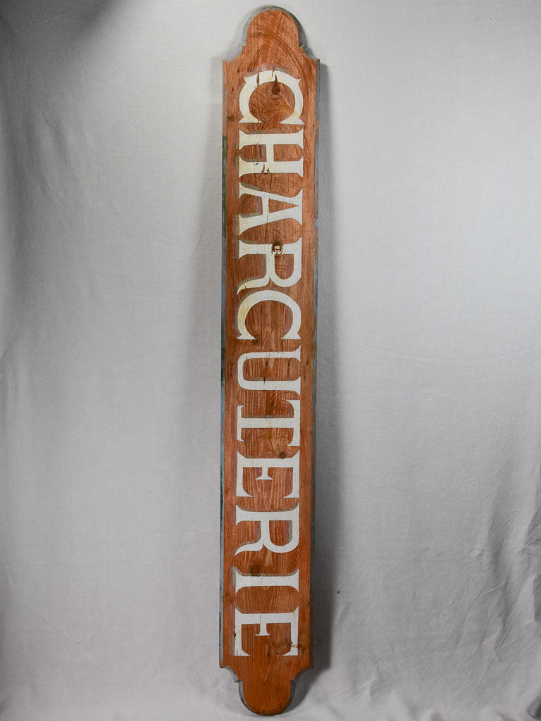 Large antique French Charcuterie sign 7'8"