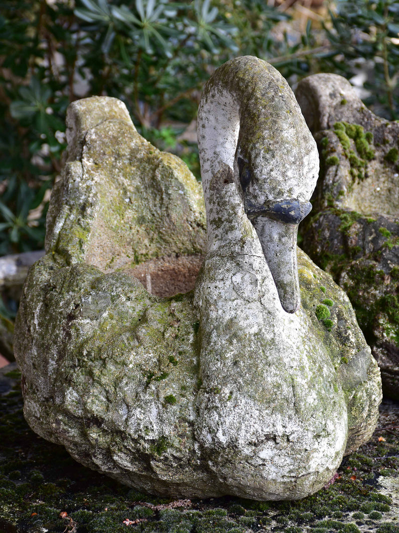 Pair of French garden planters in the shape of swans