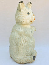 Over-size carved timber cat sculpture from the 1960's - 39½"