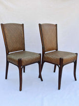 Set of ten mid-century dining chairs - cane and bentwood