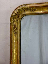 Large Louis Philippe mirror with decorative gilded frame 29½" x  51½"