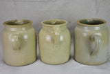 Three antique French milk pitchers from Auvergne 10¼"