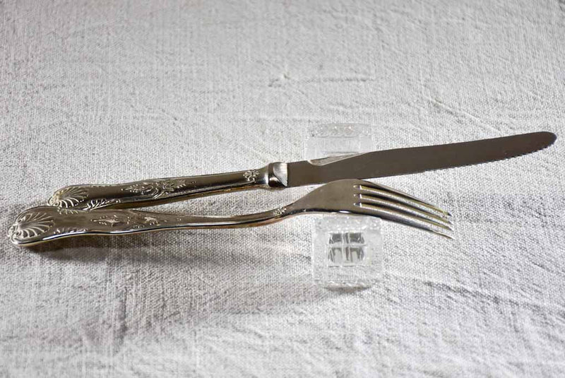Set of 10 vintage cut glass knife rests