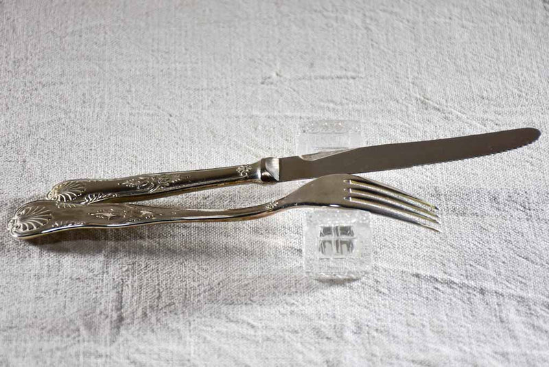 Set of 10 vintage cut glass knife rests