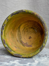 Antique French bowl with green glaze