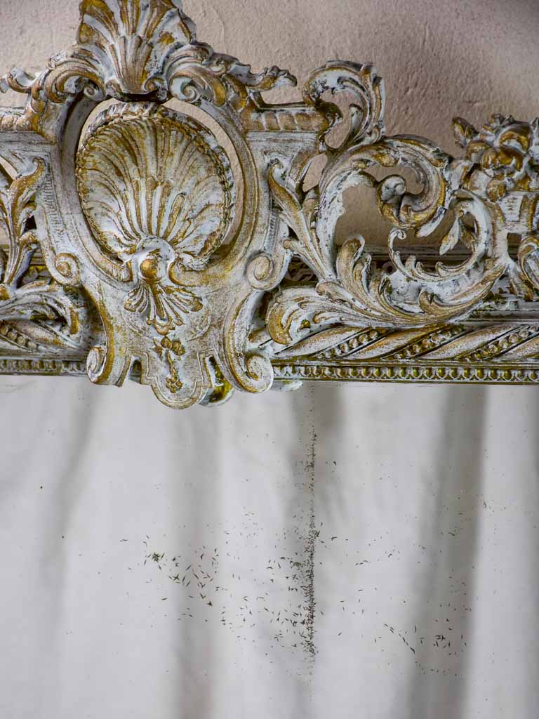 Very large Napoleon III mirror with shell crest 34¾" x 66½"