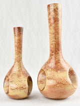 1970s Beige-Brown Glazed Ceramic Vases