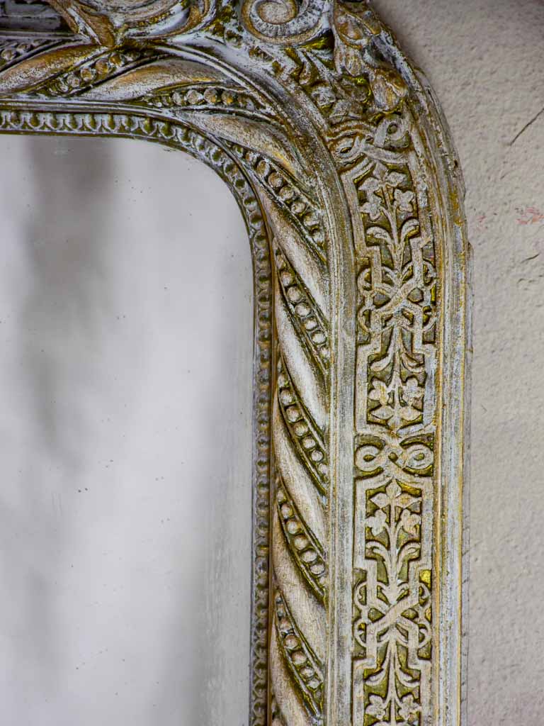 Very large Napoleon III mirror with shell crest 34¾" x 66½"
