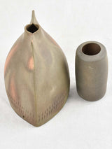 Lamp base and vase - matte dark gray 8¼"
