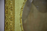 Vintage French mirror with green and gold patina 20¾" x 24¾"