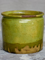 Antique French pot with light green glaze