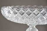 Vintage French fruit cup with pretty cut glass pattern