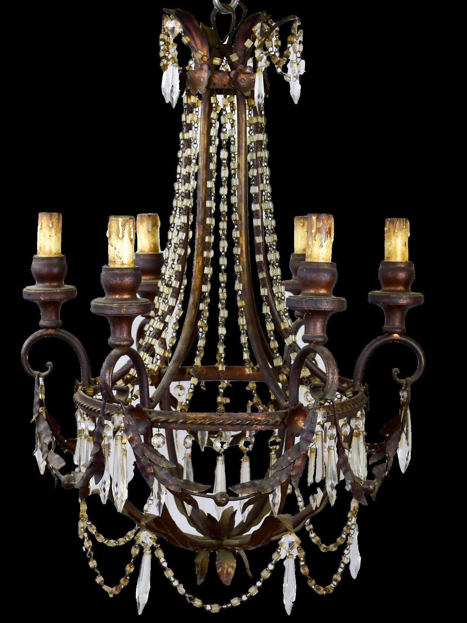 Vintage Italian Chandelier with six lights