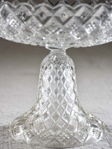 Vintage French fruit cup with pretty cut glass pattern