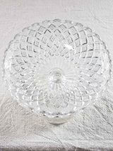 Vintage French fruit cup with pretty cut glass pattern