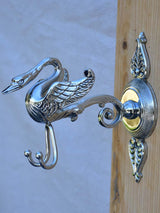 Rare set of bathroom hardware accessories decorated with swans - 1950's