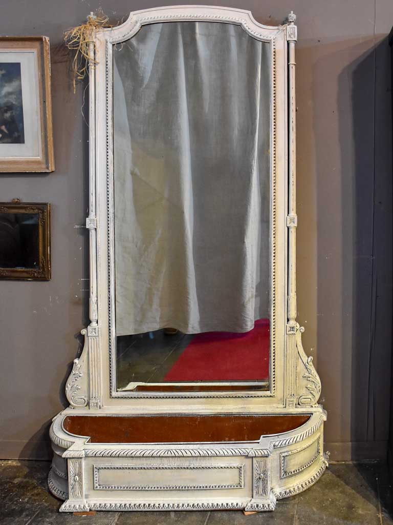 19th Century French jardiniere and mirror for an entry foyer 50" x 84¼"