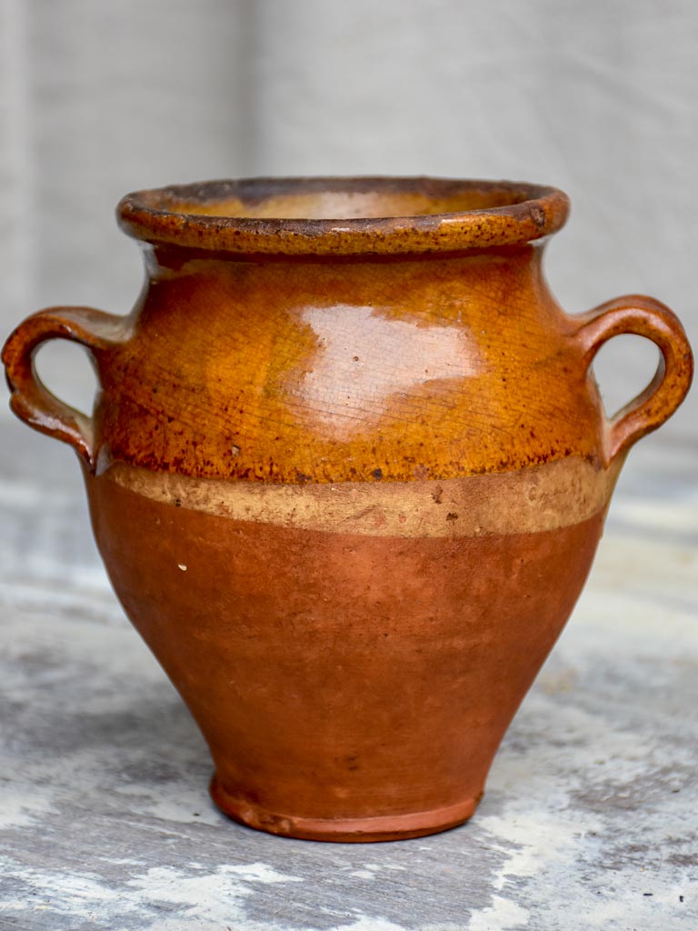 Small antique French confit pot 6 ¾"