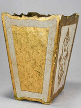 Vintage Italian style waste paper basket 10¼"