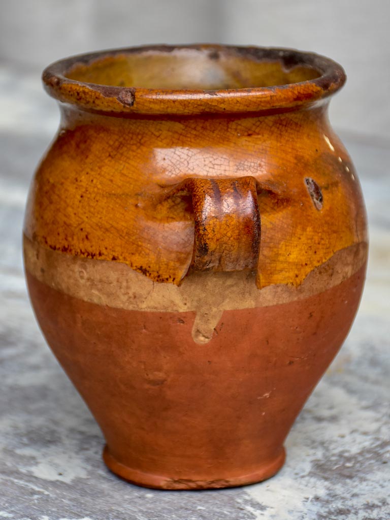 Small antique French confit pot 6 ¾"