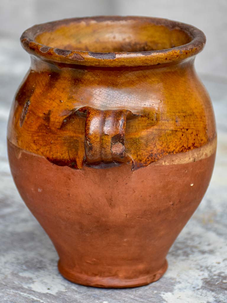 Small antique French confit pot 6 ¾"