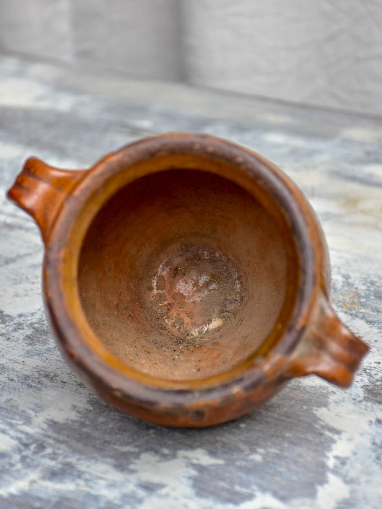 Small antique French confit pot 6 ¾"
