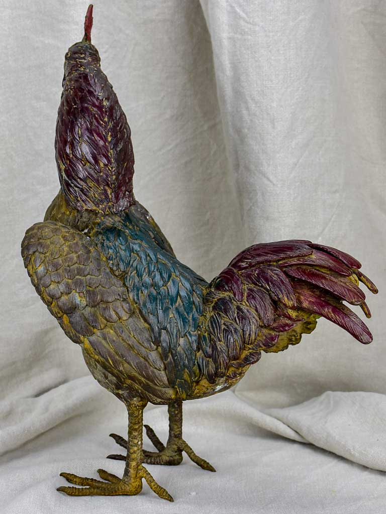 Antique French rooster - bronze